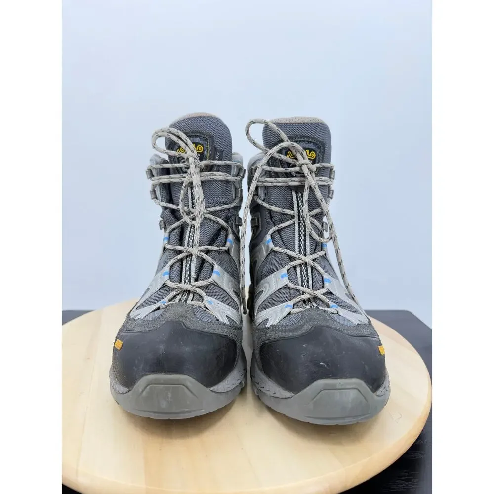 Asolo Attiva GTX Hiking Trail Gray Suede Nylon Boots Women's Size 7.5 US